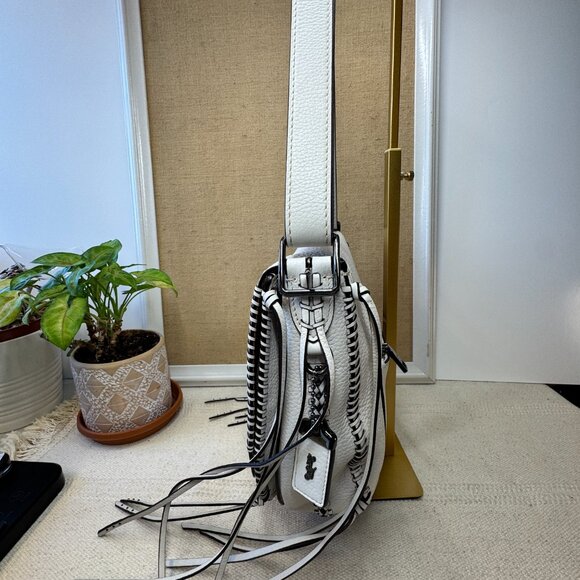 Coach 1941 Whiplash Saddle Bag Pebbled Glovetanned Leather Chalk Cleaned #38219 - Picture 5 of 16